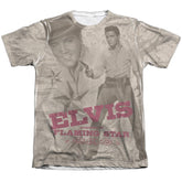 Elvis Presley Flaming Star Men's Regular Fit Poly Cotton Short-Sleeve T-Shirt
