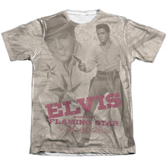 Elvis Presley Flaming Star Men's Regular Fit Poly Cotton Short-Sleeve T-Shirt
