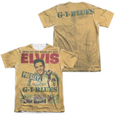 Elvis Presley Gi Blues (Front/Back Print) Men's Regular Fit Poly Cotton Short-Sleeve T-Shirt