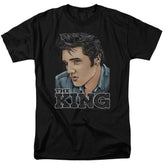 Elvis Presley Graphic King Men's 18/1 Cotton Short-Sleeve T-Shirt