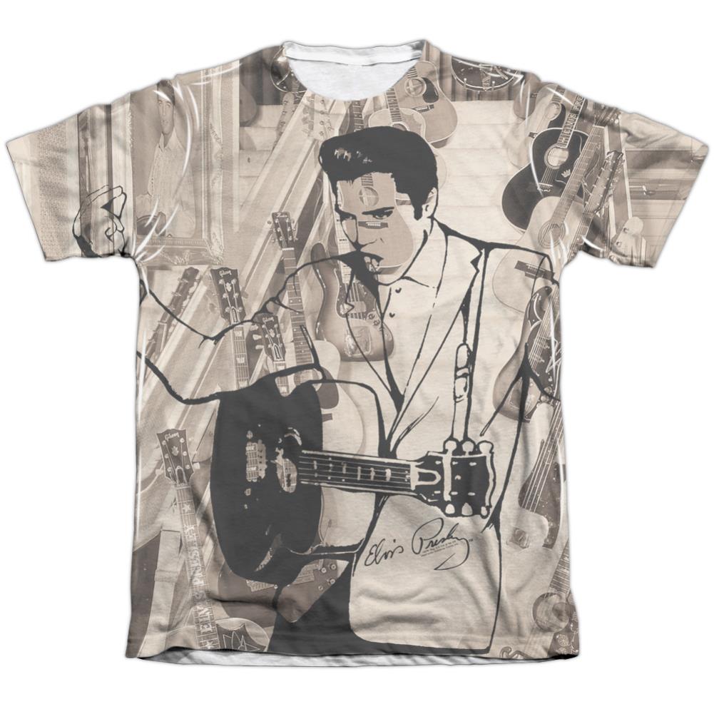 Elvis Presley Guitarman Men's Regular Fit Poly Cotton Short-Sleeve T-Shirt