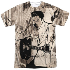 Elvis Presley Guitarman Men's Regular Fit Polyester Short-Sleeve T-Shirt