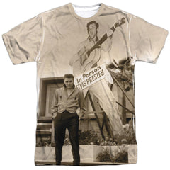 Elvis Presley Larger Than Life Men's Regular Fit Polyester Short-Sleeve T-Shirt