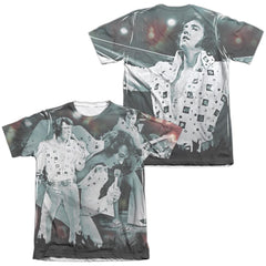 Elvis Presley Now Playing (Front/Back Print) Men's Regular Fit Poly Cotton Short-Sleeve T-Shirt