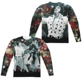 Elvis Presley Now Playing (Front/Back Print) Men's Regular Fit Polyester Long-Sleeve T-Shirt