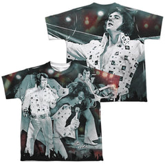 Elvis Presley Now Playing (Front/Back Print) Youth Regular Fit Poly Short-Sleeve T-Shirt