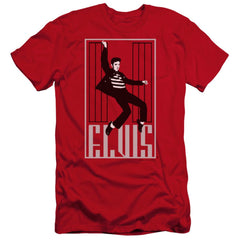 Elvis Presley One Jailhouse Men's Ultra-Soft 30/1 Cotton Slim Short-Sleeve T-Shirt