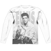 Elvis Presley Play Me A Song Men's Regular Fit Polyester Long-Sleeve T-Shirt