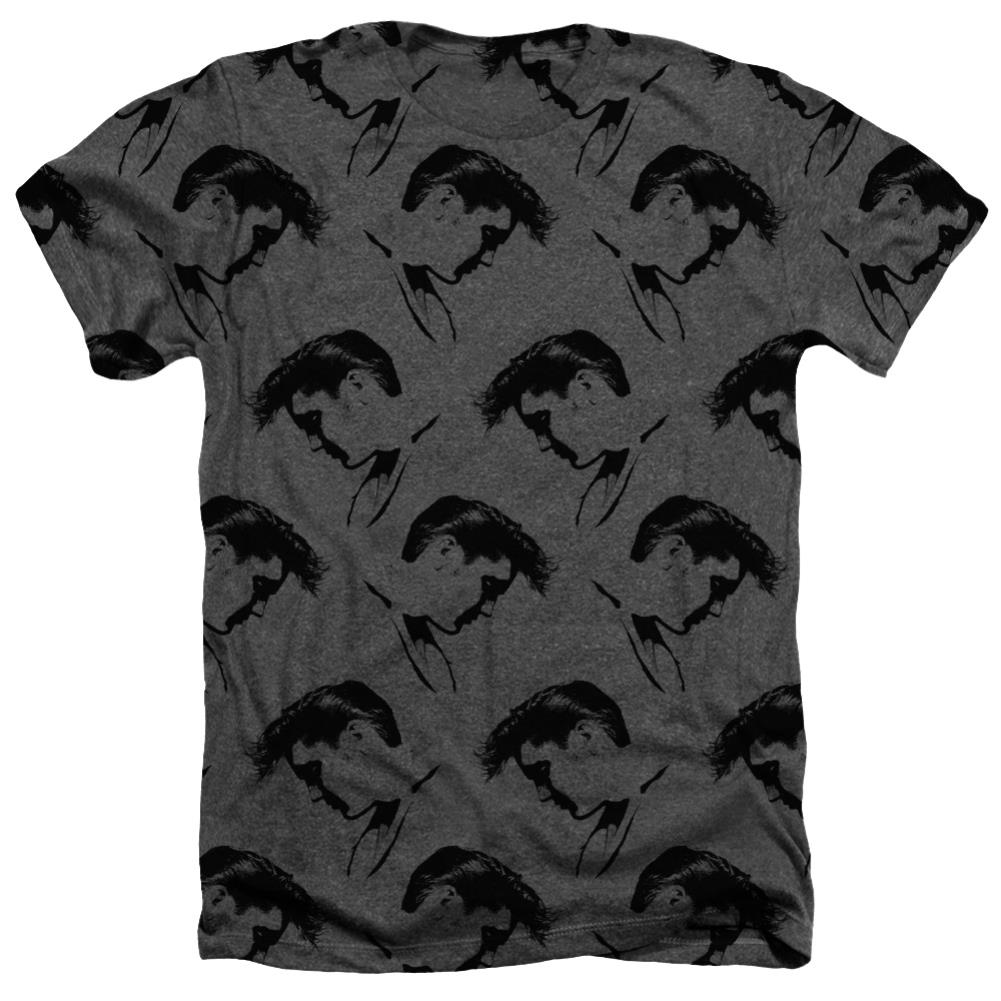 Elvis Presley Profiles Men's 30/1 Cotton Poly SS Heather T
