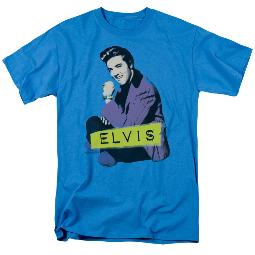 Elvis Presley Sitting Men's 18/1 Cotton Short-Sleeve T-Shirt