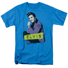 Elvis Presley Sitting Men's 18/1 Cotton Short-Sleeve T-Shirt
