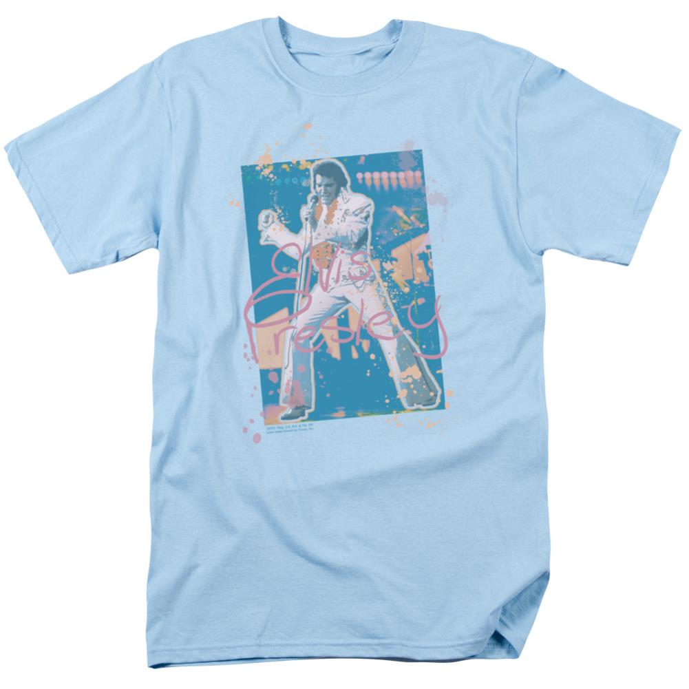 Elvis Presley Splatter Hawaii Men's 18/1 Cotton Short-Sleeve T-Shirt