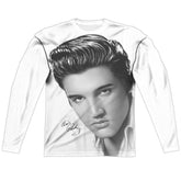 Elvis Presley Stare 2 Men's Regular Fit Polyester Long-Sleeve T-Shirt