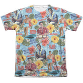 Elvis Presley Surfs Up Men's Regular Fit Poly Cotton Short-Sleeve T-Shirt