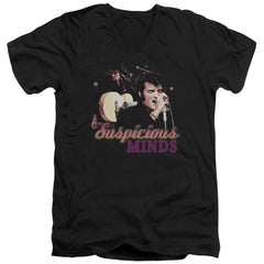 Elvis Presley Suspicious Minds Men's 30/1 Cotton Slim V-Neck T-Shirt