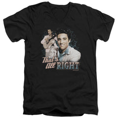 Elvis Presley Thats All Right Men's 30/1 Cotton Slim V-Neck T-Shirt