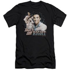 Elvis Presley Thats All Right Men's Ultra-Soft 30/1 Cotton Slim Short-Sleeve T-Shirt