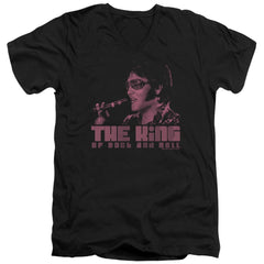 Elvis Presley The King Men's 30/1 Cotton Slim V-Neck T-Shirt