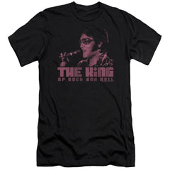 Elvis Presley The King Men's Ultra-Soft 30/1 Cotton Slim Short-Sleeve T-Shirt