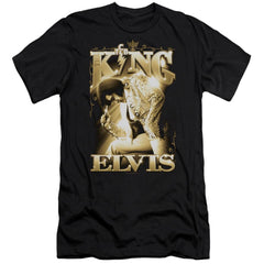Elvis Presley The King Men's Ultra-Soft 30/1 Cotton Slim Short-Sleeve T-Shirt