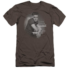 Elvis Presley Trouble Men's Ultra-Soft 30/1 Cotton Slim Short-Sleeve T-Shirt