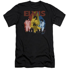 Elvis Presley Vegas Remembered Men's Ultra-Soft 30/1 Cotton Slim Short-Sleeve T-Shirt