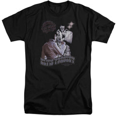 Elvis Presley Violet Vegas Men's 18/1 Tall Cotton Short-Sleeve T-Shirt