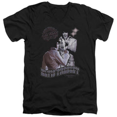 Elvis Presley Violet Vegas Men's 30/1 Cotton Slim V-Neck T-Shirt