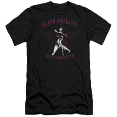Elvis Presley Viva Las Vegas Star Men's Ultra-Soft 30/1 Cotton Slim Short-Sleeve T-Shirt