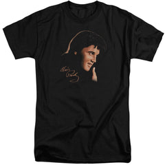 Elvis Presley Warm Portrait Men's 18/1 Tall Cotton Short-Sleeve T-Shirt