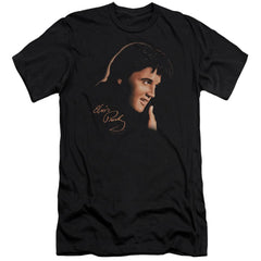 Elvis Presley Warm Portrait Men's Ultra-Soft 30/1 Cotton Slim Short-Sleeve T-Shirt