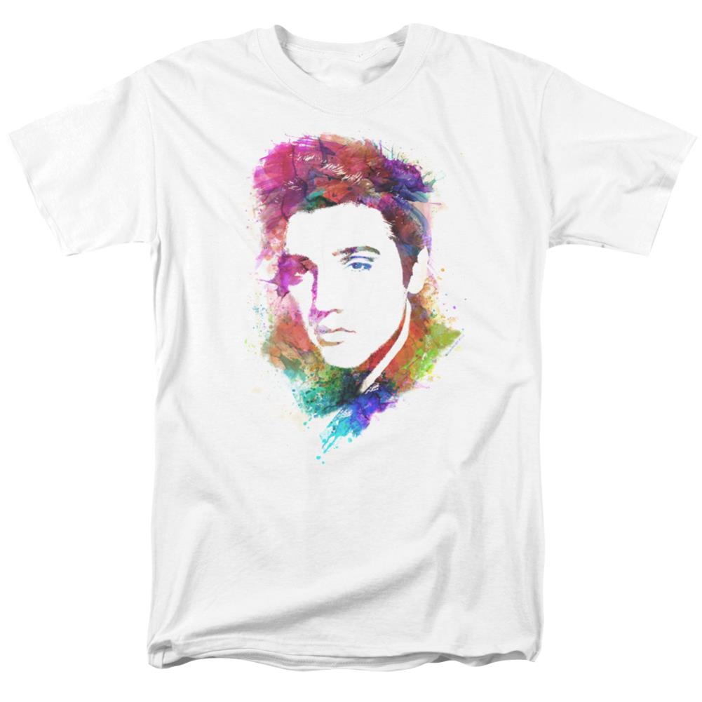 Elvis Presley Watercolor King Men's 18/1 Cotton Short-Sleeve T-Shirt