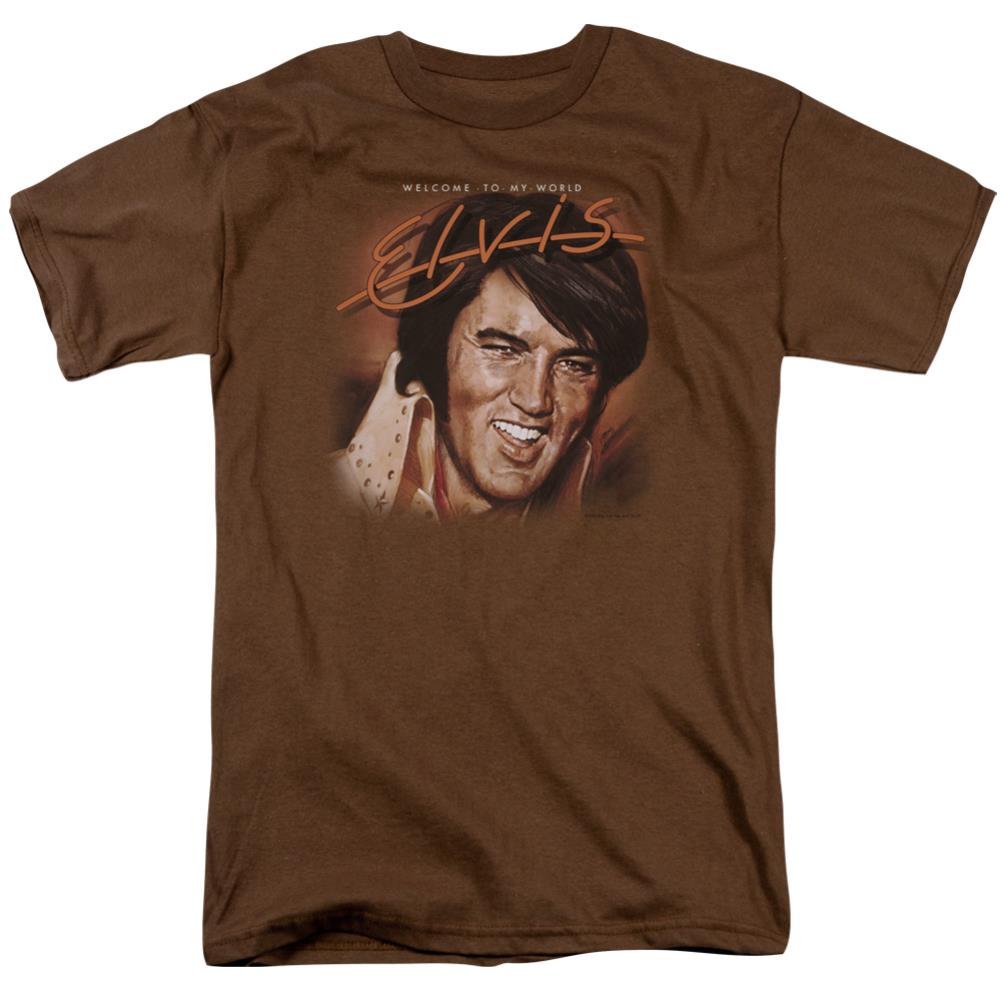 Elvis Presley Welcome To My World Men's 18/1 Cotton Short-Sleeve T-Shirt