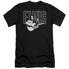 Elvis Presley White Glow Men's Ultra-Soft 30/1 Cotton Slim Short-Sleeve T-Shirt