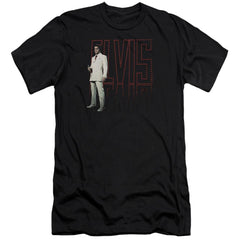 Elvis Presley White Suit Men's Ultra-Soft 30/1 Cotton Slim Short-Sleeve T-Shirt