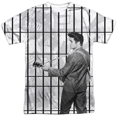 Elvis Presley Whole Cell Block Men's Regular Fit Polyester Short-Sleeve T-Shirt