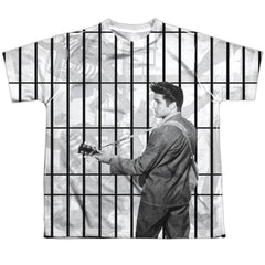 Elvis Presley Whole Cell Block Youth Regular Fit Poly Short-Sleeve T-Shirt