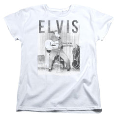 Elvis Presley With The Band Women's 18/1 Cotton Short-Sleeve T-Shirt