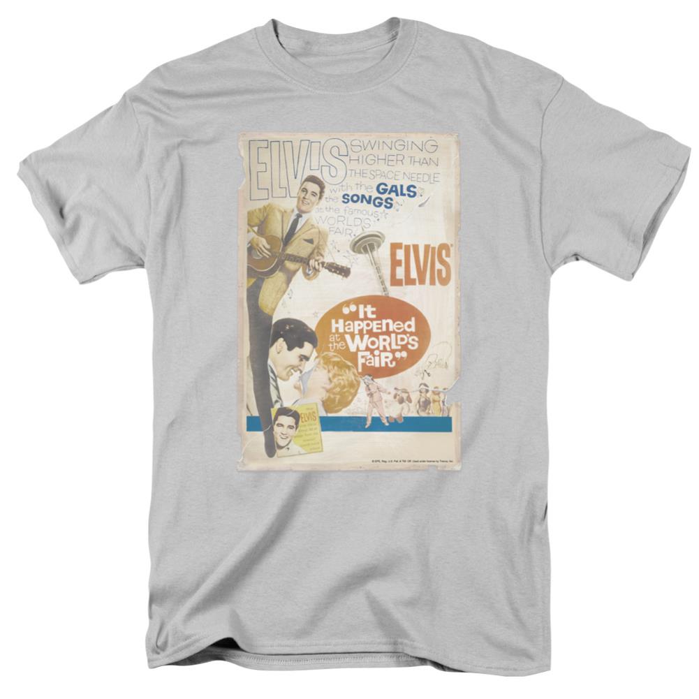 Elvis Presley World Fair Poster Men's 18/1 Cotton Short-Sleeve T-Shirt