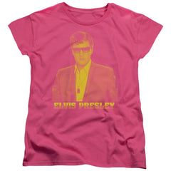 Elvis Presley Yellow Elvis Women's 18/1 Cotton Short-Sleeve T-Shirt
