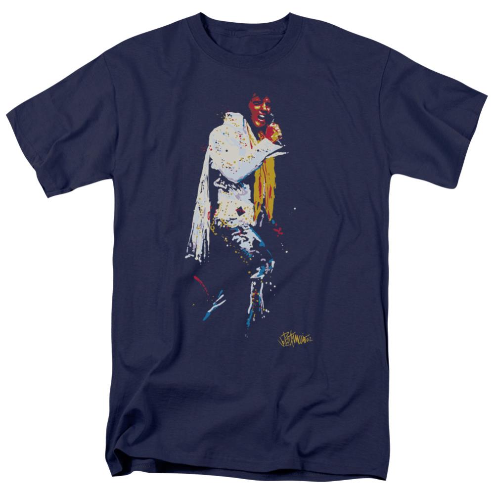 Elvis Presley Yellow Scarf Men's 18/1 Cotton Short-Sleeve T-Shirt