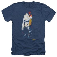 Elvis Presley Yellow Scarf Men's 30/1 Heather 60 40 Poly Short-Sleeve T-Shirt