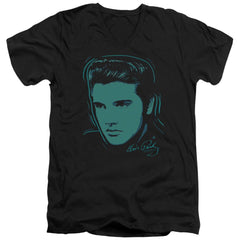 Elvis Presley Young Dots Men's 30/1 Cotton Slim V-Neck T-Shirt