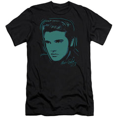 Elvis Presley Young Dots Men's Ultra-Soft 30/1 Cotton Slim Short-Sleeve T-Shirt