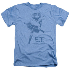 E.T. The Extra-Terrestrial Bike Men's 30/1 Heather 60 40 Poly Short-Sleeve T-Shirt
