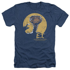 E.T. The Extra-Terrestrial Moon Frame Men's 30/1 Heather 60 40 Poly Short-Sleeve T-Shirt