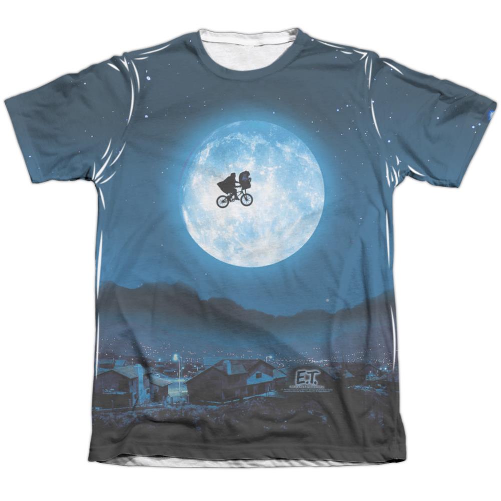 E.T. The Extra-Terrestrial Moon Men's Regular Fit Poly Cotton Short-Sleeve T-Shirt