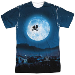 E.T. The Extra-Terrestrial Moon Men's Regular Fit Polyester Short-Sleeve T-Shirt