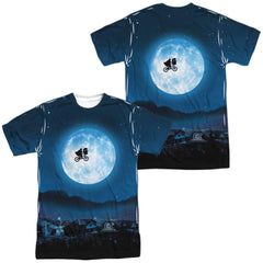 E.T. The Extra-Terrestrial Moon Men's Regular Fit Polyester Short-Sleeve T-Shirt