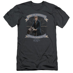 Fantastic Beasts And Where To Find Them Newt Scamander Men's Ultra-Soft 30/1 Cotton Slim Short-Sleeve T-Shirt